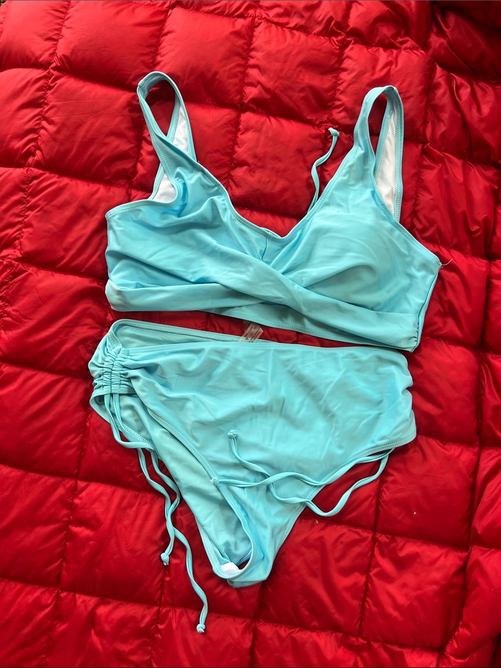 Women's Light Blue Bikini Set - Classic Two-Piece Swimwear
